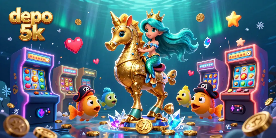 Experience the thrill of depo 5k with a vibrant underwater casino scene featuring a mermaid princess.
