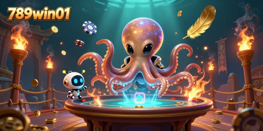 Engage in thrilling gameplay with 789win01 in a vibrant alien casino setting.