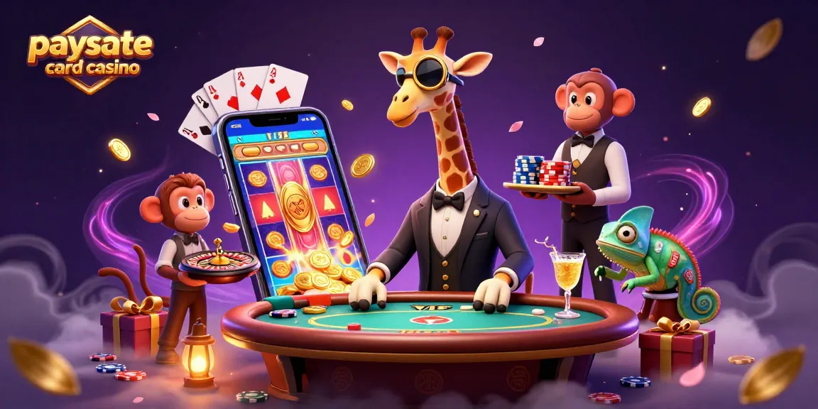 Erleben Sie die Aufregung eines Paysafe Card Casinos mit dieser lebendigen 3D-Szene, die Hochrisikospiele und einzigartige Charaktere zeigt.