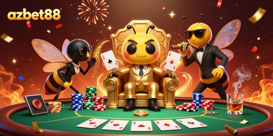 Engage with azbet88 and win big at the exciting poker table in a thrilling casino scene.