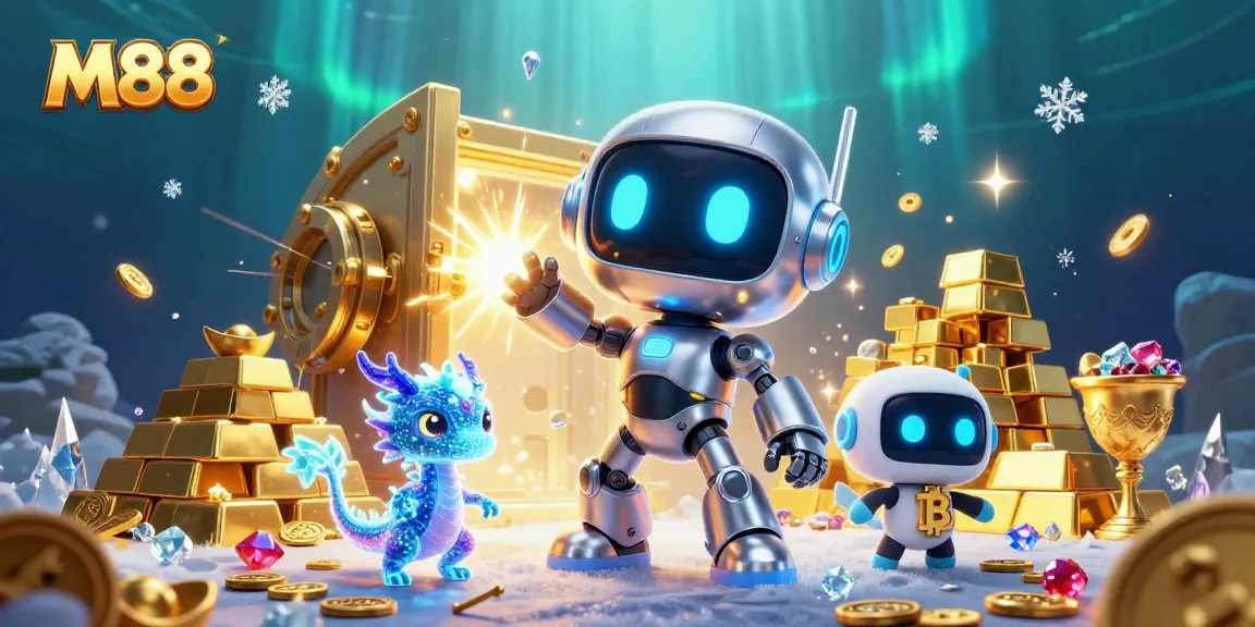 Bet on M88's thrilling casino adventures with a vibrant 3D illustration.